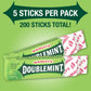 Wrigleys Doublemint Chewing Gum 5 Stick Packs 40 Count (Pack Of 2)