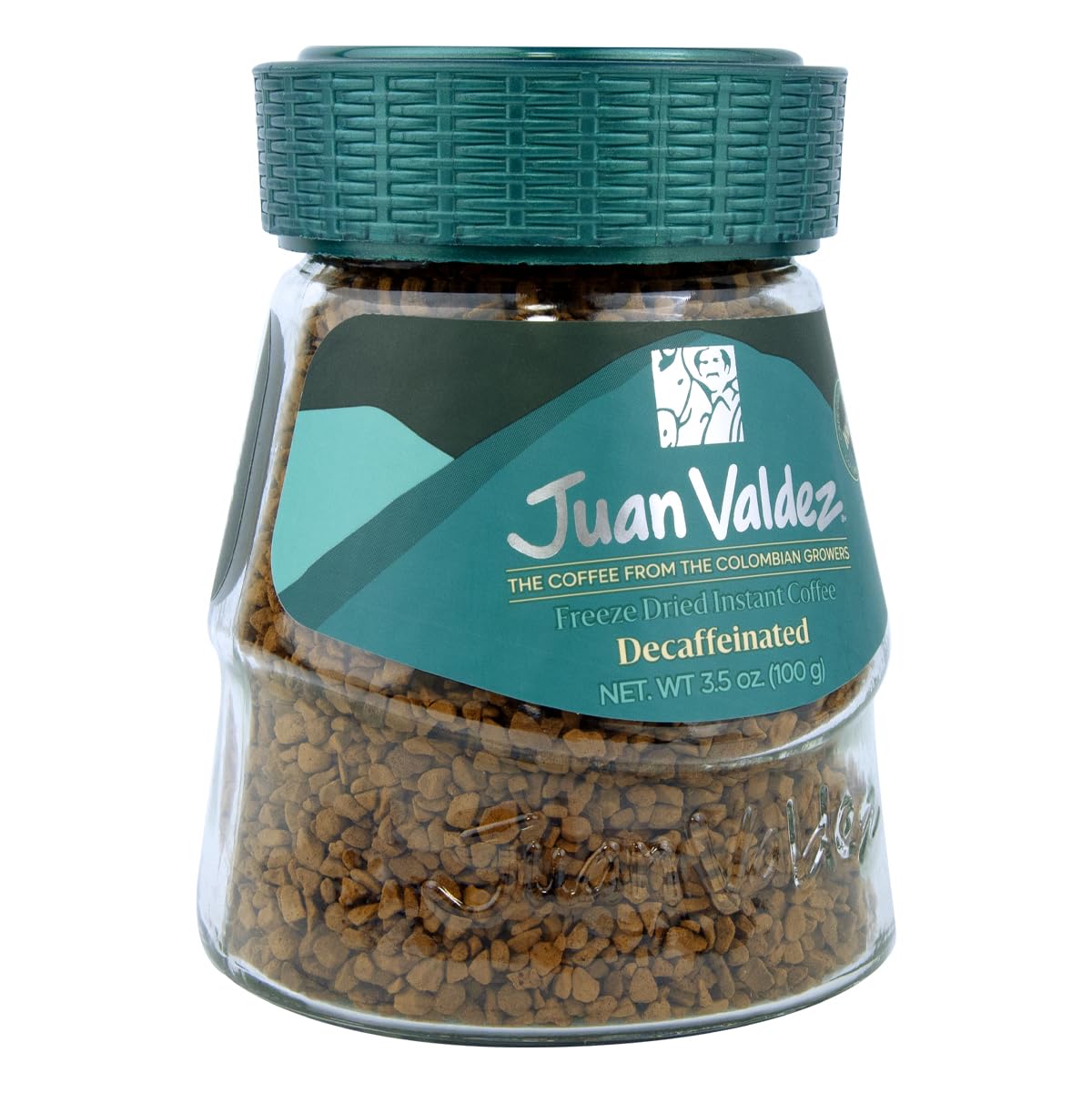 Juan Valdez Decaffeinated Freeze Dried Coffee 3.5 Oz - Premium Colombian Coffee, Pack Of 6