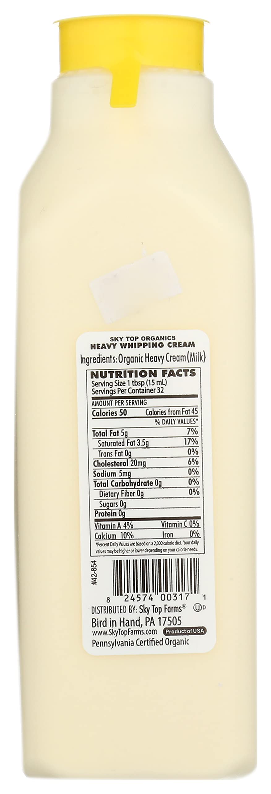 Sky Top Farm Organic Heavy Whipping Cream, 16 Oz