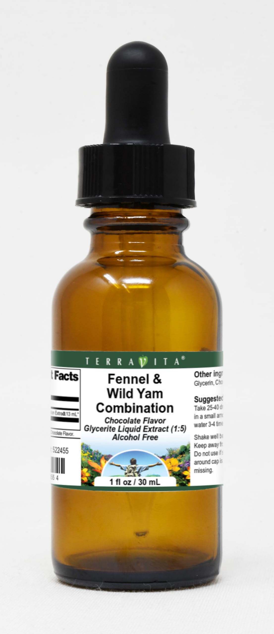 Fennel & Wild Yam Combination Glycerite Liquid Extract (1:5) - Chocolate Flavored (1 oz, ZIN: 522455)