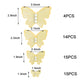 Aimtohome Butterfly Cupcake Toppers Set Of 48 3D Gold Butterfly Cake Topper With Pearls For Cake Decorations, Mixed Size