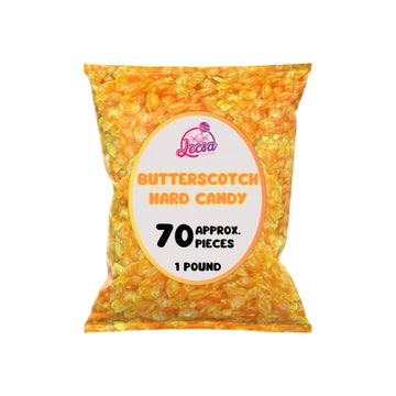 Butterscotch Hard Candy - Individually Wrapped - Rich & Creamy Old-Fashioned Flavor - Classic Sweet Treat - Lecsa Specialty Snac