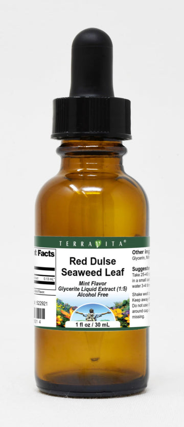 Red Dulse Seaweed Leaf Glycerite Liquid Extract (1:5) - Mint Flavored (1 oz, ZIN: 522921)