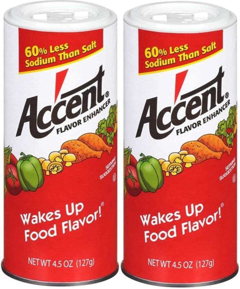 Ac'Cent Flavor Enhancer 00054 All Natural 4.5 Oz. Wakes Up Food Flavor Canister (Pack Of 2); Ideal For Meats, Poultry, Vegetable