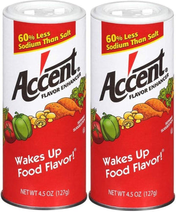 Ac'Cent Flavor Enhancer 00054 All Natural 4.5 Oz. Wakes Up Food Flavor Canister (Pack Of 2); Ideal For Meats, Poultry, Vegetable