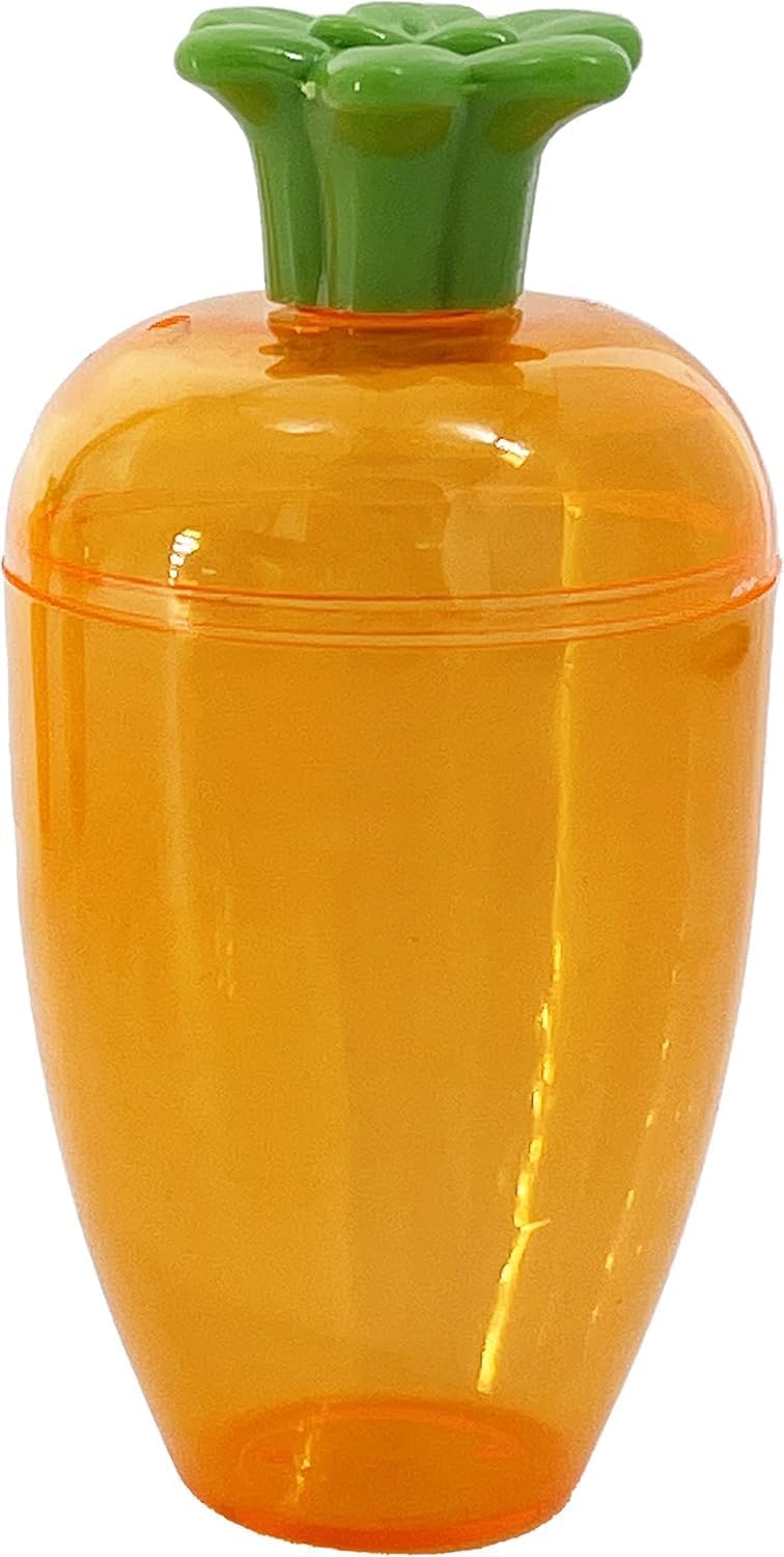 The Dreidel Company Fillable Easter Carrots Containers, 288-Pack, Orange Plastic, 5.5 Inch