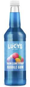 Lucys Shaved Ice Snow Cone Syrup - Bubble Gum - 32 oz Bottle - Pack of 1