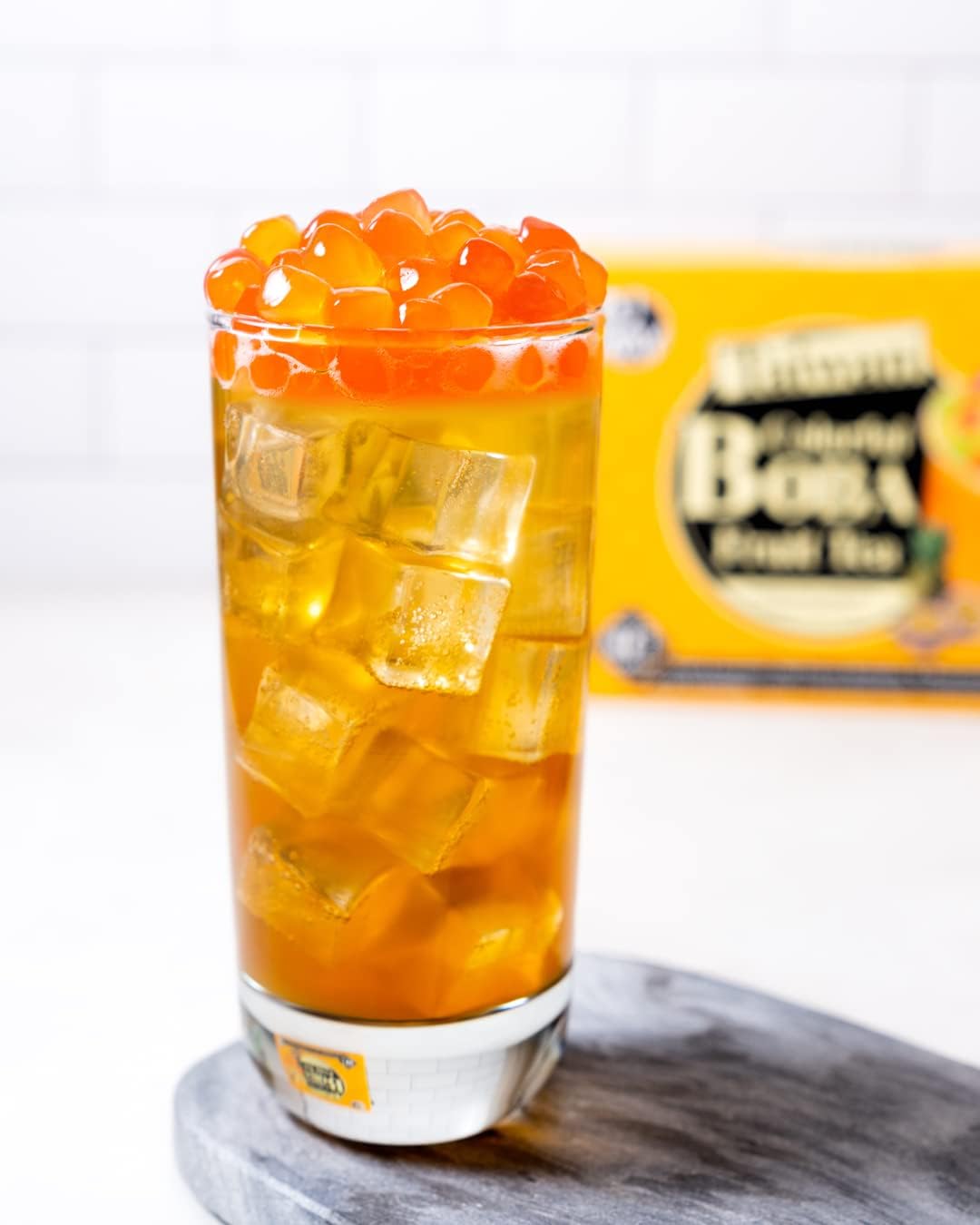 J WAY BOBA Authentic Instant Tapioca Pearls for Milk Tea & Desserts, Tropical Fruit Flavor, 5 Count