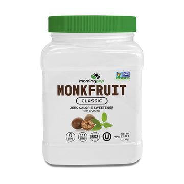 Morning Pep Monk Fruit Sweetener, Classic | White Sugar Substitute, Keto Diet Friendly, 1:1 Sugar Replacement, For Baking, Coffe