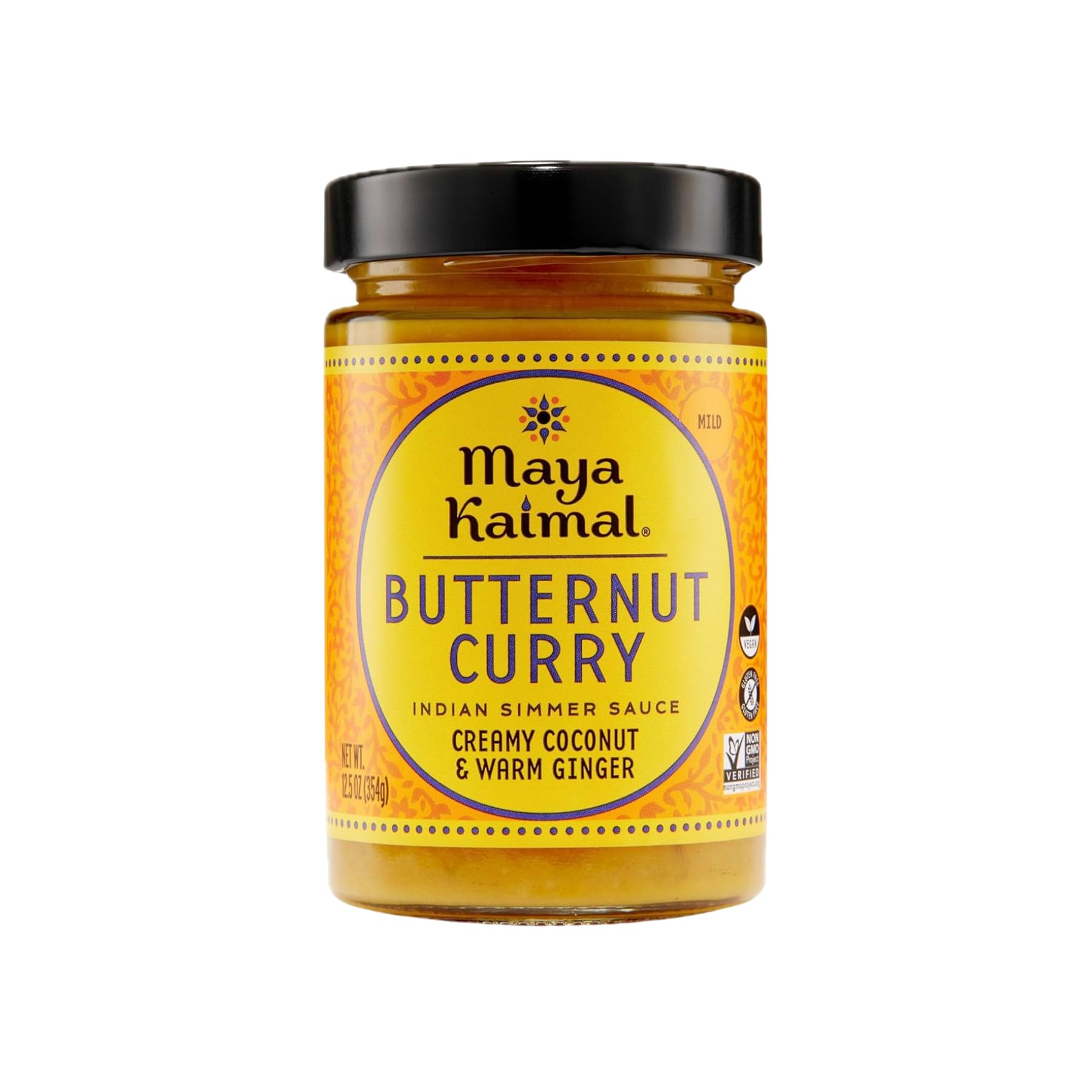 Maya Kaimal Butternut Curry Simmer Sauce, Mild Indian Simmer Sauce with Creamy Coconut and Warm Ginger, Vegan, Dairy Free and No
