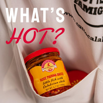 TUTTOCALABRIA TuttoCalabria, Rose Marina Sauce, 6.7oz (190 gr), Spicy Calabrian baby fish, Traditional recipe with EVO oil, Inte