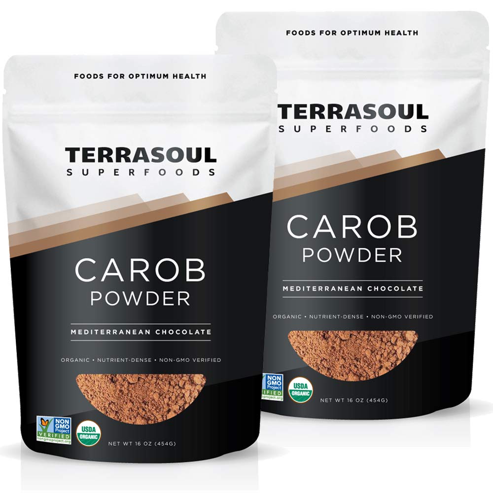 Terrasoul Superfoods Organic Carob Powder, High in Fiber, 2 Lbs (2 Pack)