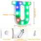 Enshui Light Up Letters Marquee Letters - Colorful Led Letters Lights Alphabet, Battery Powered Color Changing Light Up Letters