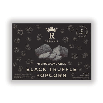 Regalis Microwavable Black Truffle Popcorn, Non-GMO, 3.53 oz, 3 Bags