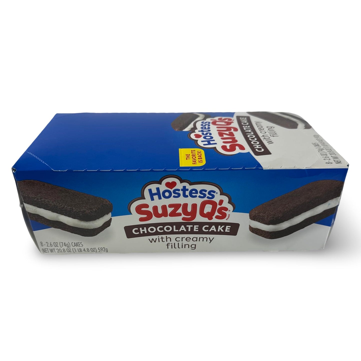 Hostess Suzy Qs Chocolate Cake, 2.6 Ounce, 8 Per Pack, 6 Per Case