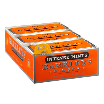 Barkleys Ginger Breath Mints - Strong Ginger Flavor Cool Mint Candy For Party, After Dinner, Wedding, Every Day Use - Vegan Brea