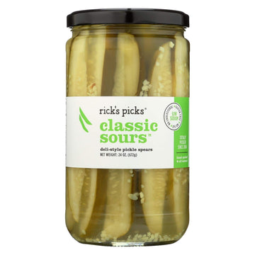 Ricks Picks Classic Sours Pickles, 24 Ounce - 6 per case.