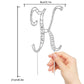 LINGPAR Rhinestone Crystal Letter K Cake Topper for Wedding, Anniversary, Birthday Party - Silver, Model 01