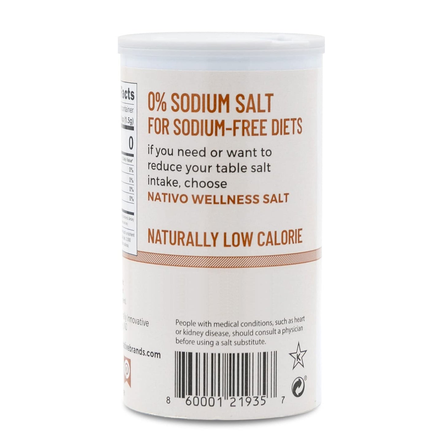 0% Sodium Salt Substitute - Nativo Wellness - Salt Alternative - Gluten Free - Low In Calories - Reduce Your Daily Sodium Intake