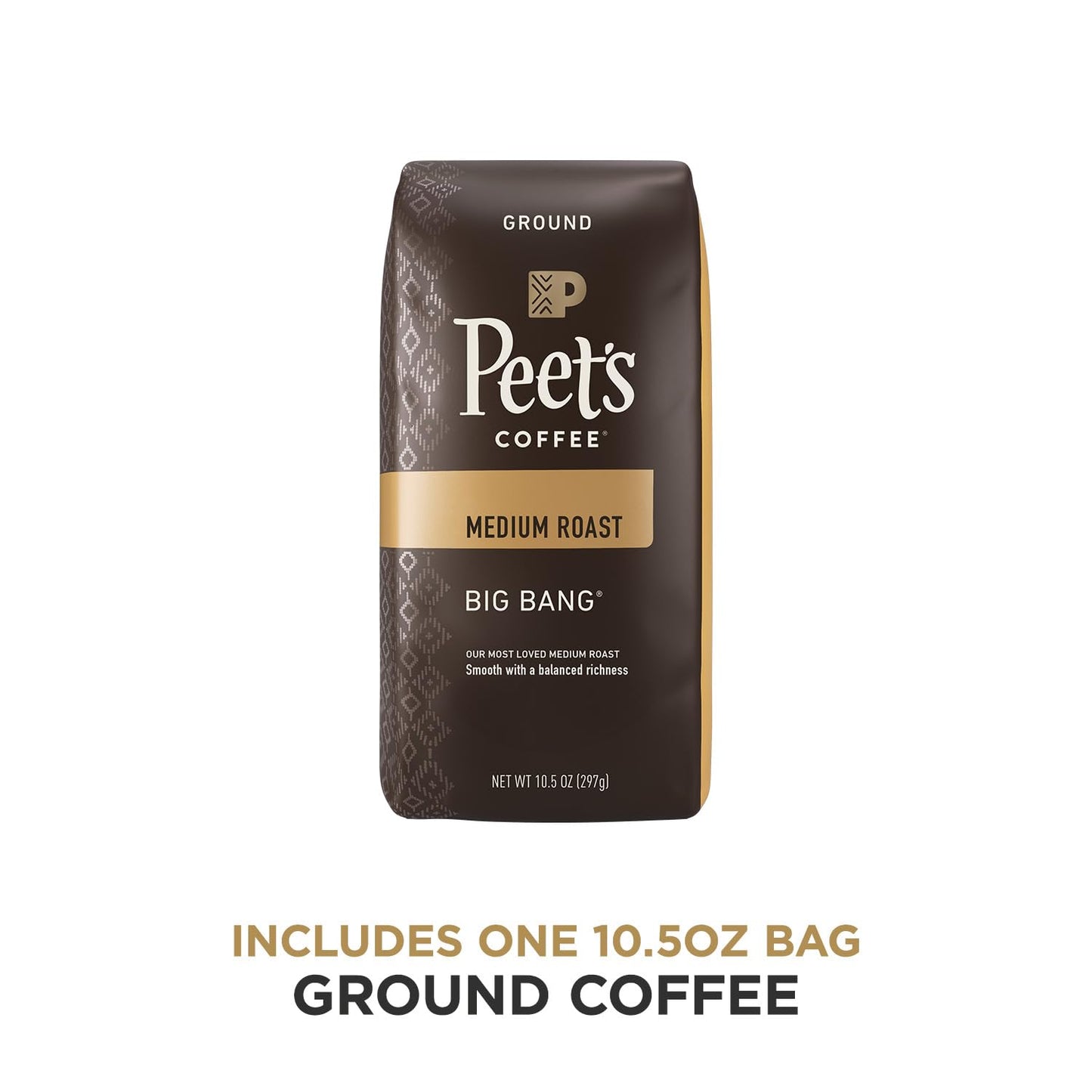 Peets Coffee Medium Roast Ground Coffee - Big Bang, 10.5 Ounce Bag