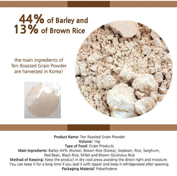 Minecook Mixed Roasted Misugaru 10 Grain Powder, 2.2 Pound Substitute Meal Replacement Powder