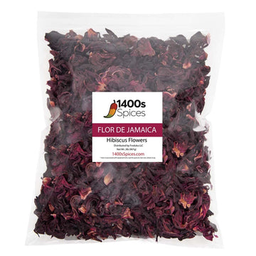 2Lb Dried Hibiscus Flowers Bulk Perfect For Tea And Mexican Agua Fresca, Flor De Jamaica, Whole Flowers And Petals By 1400S Spic
