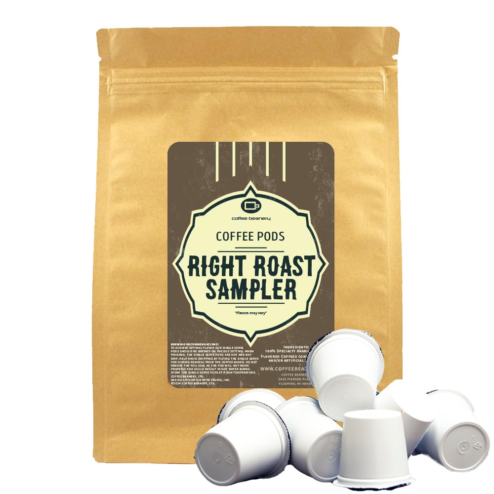 Coffee Beanery The Right Roast Sampler Single-Cup Coffee Pack, 20 Count