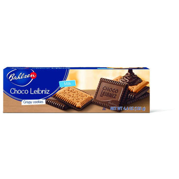 Bahlsen Leibniz Milk Chocolate Cookies, 4.4-Ounce Boxes (Pack of 12)