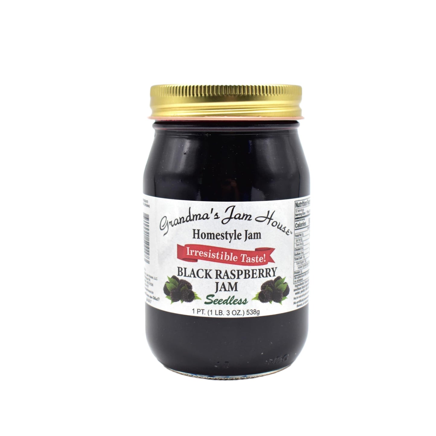 Homestyle Seedless Blackberry Jam - One Pint - Grandmas Jam House