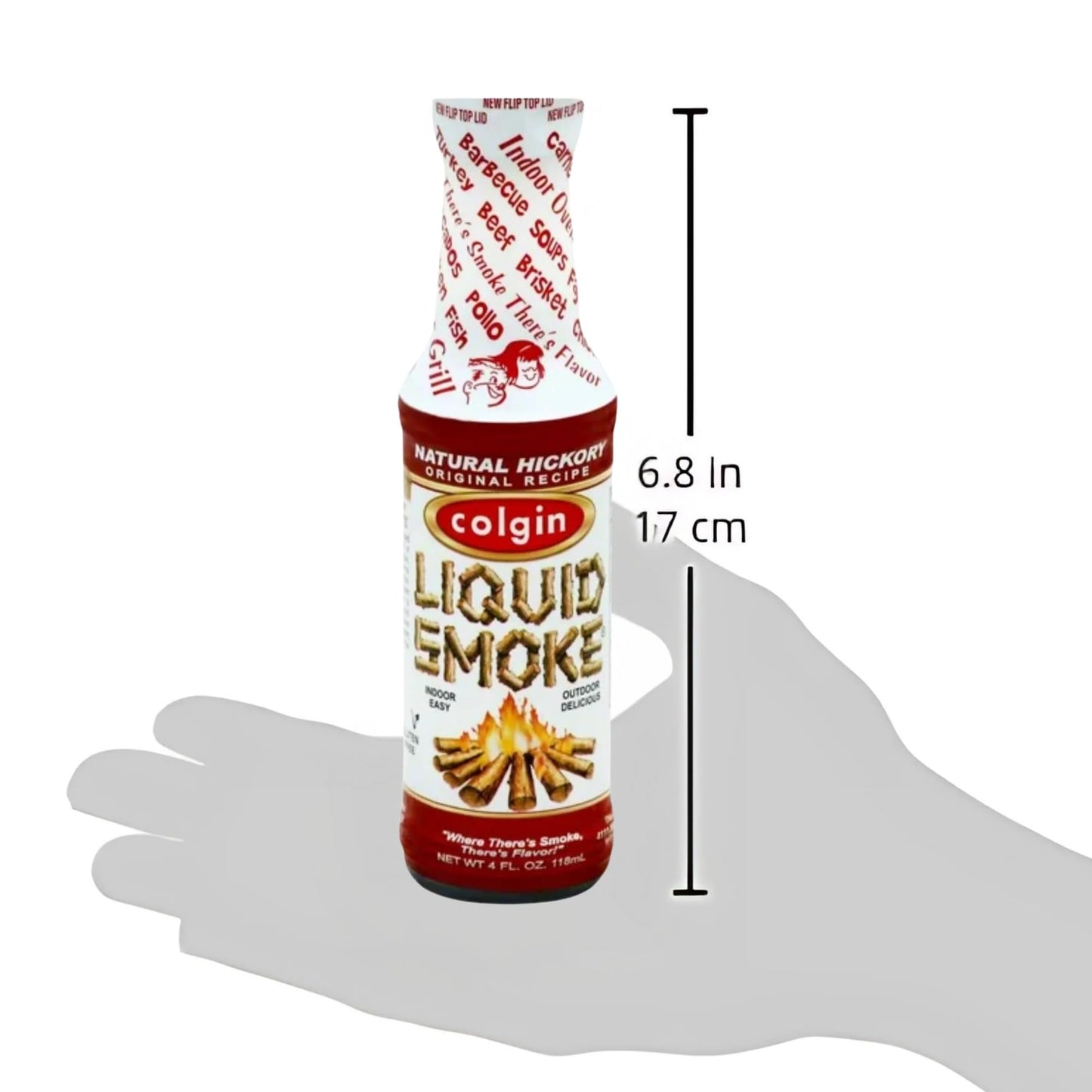 Colgin Liquid Smoke - Authentic Hickory Flavor for Cooking & BBQ - 4 oz - Perfect for Meats, Sauces, & Marinades - Model 23-GR2-KHFM000191