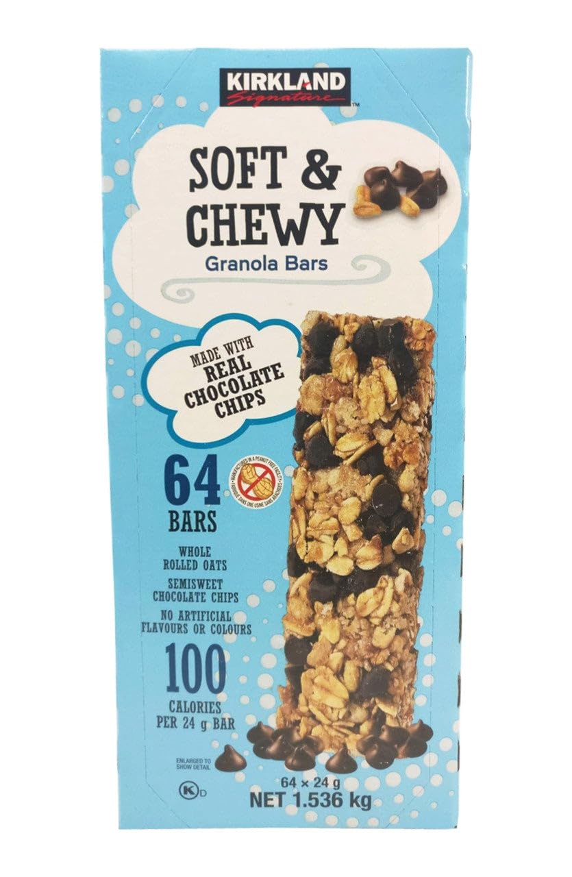 Kirkland Soft & Chewy Granola Bars, 64 Bars X 24G Each, 1.5Kg/3.4 Lb Box, Imported From Canada}