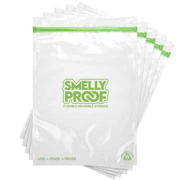 Reusable Freezer Bags For Food Storage By Smelly Proof - Made In Usa, Easy Clean, Dishwasher-Safe, Peva & Bpa Free, Xxl 3-Mil Th