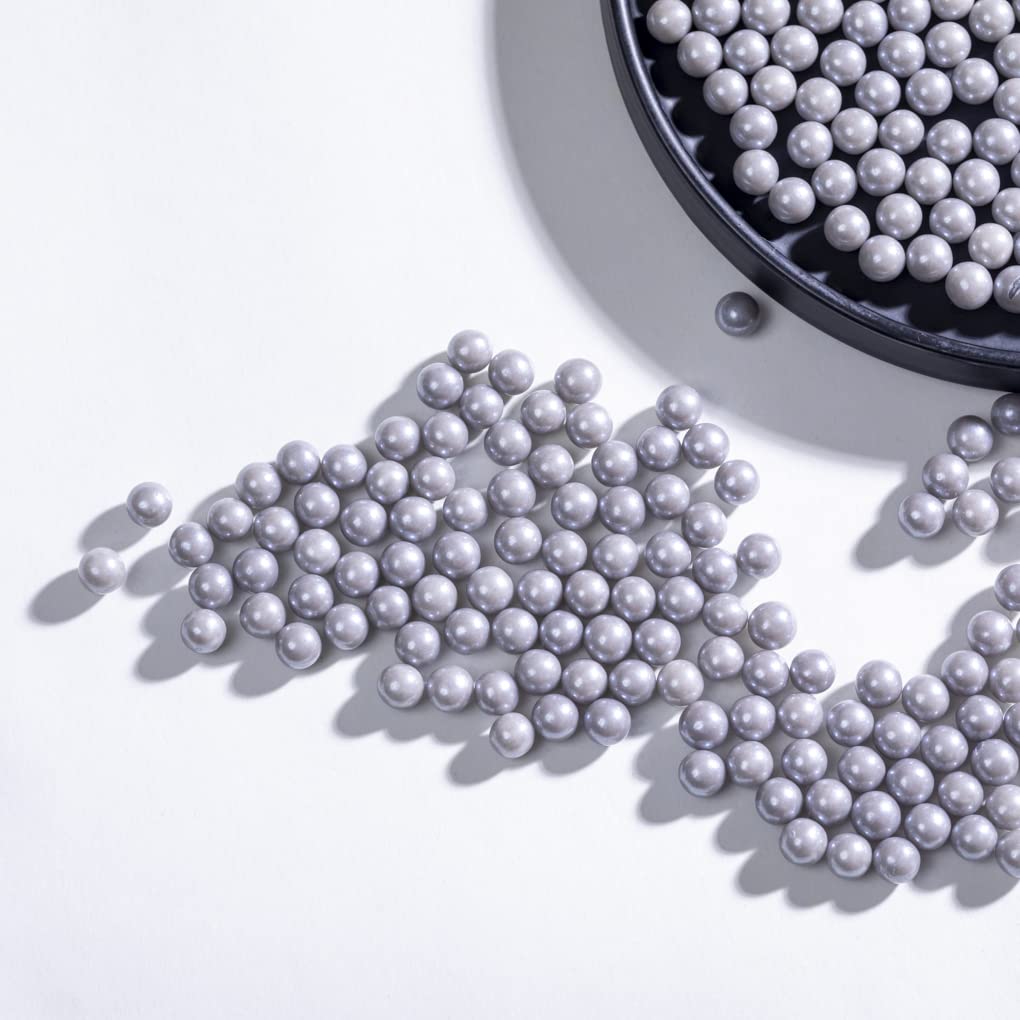 Grey Sprinkles Edible Pearls,Cake Sprinkles 130g 4.6OZ,Cookie Sprinkles,Sugar Pearl, Edible Candy Pearls for Cake Cupcake Decora