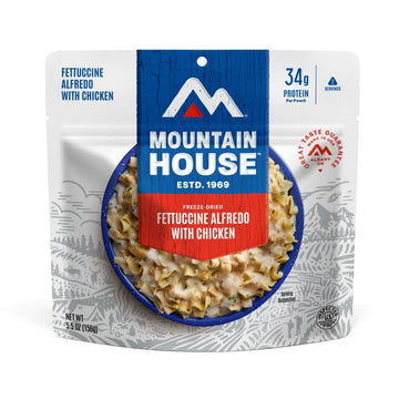 Mountain House Fettuccine Alfredo With Chicken | Freeze Dried Backpacking & Camping Food | 2-Servings