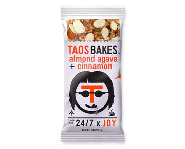 Taos Bakes Almond Agave Cinnamon Breakfast Bars - 8g Protein, 6g Fiber, Gluten Free, Vegan - 1.8 Ounce