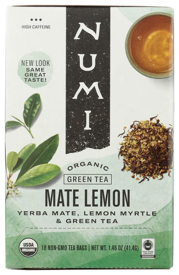 Numi Tea Organic Mate Lemon Green Tea (3x18 bag)