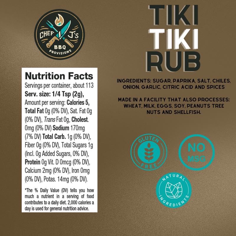 Bbq Rub Tiki Tiki 8Oz (Pack Of 1)