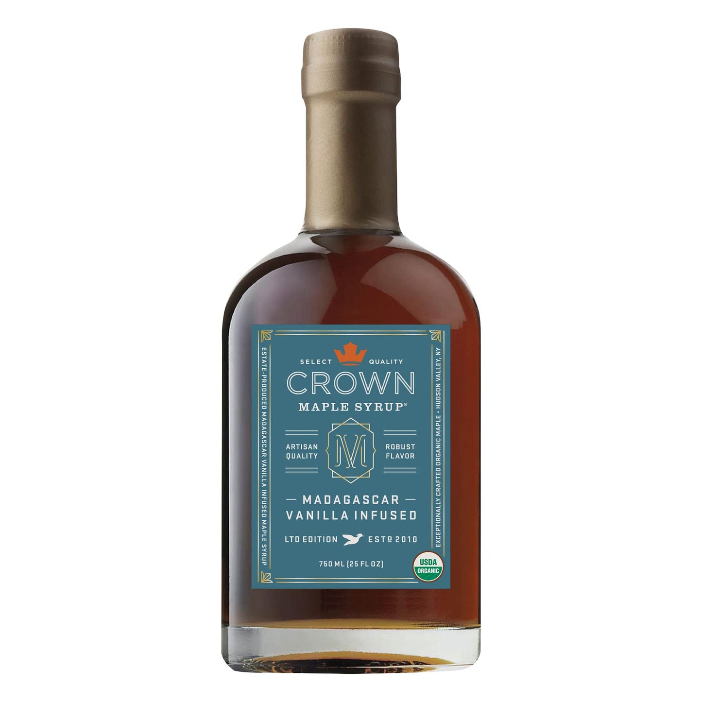 Crown Maple Organic Maple Syrup, Madagascar Vanilla Infused, 25 Fl Oz