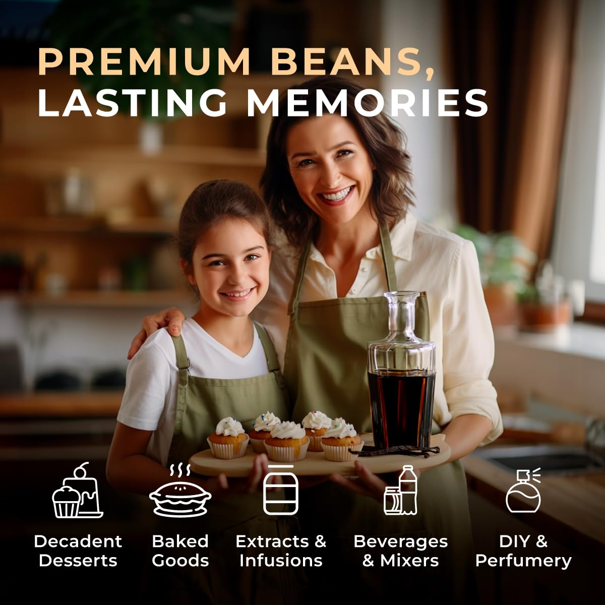 Gya Labs Tahitian Vanilla Beans - Grade A, 5-7 Inches Long, 1.2 Ounce Pack