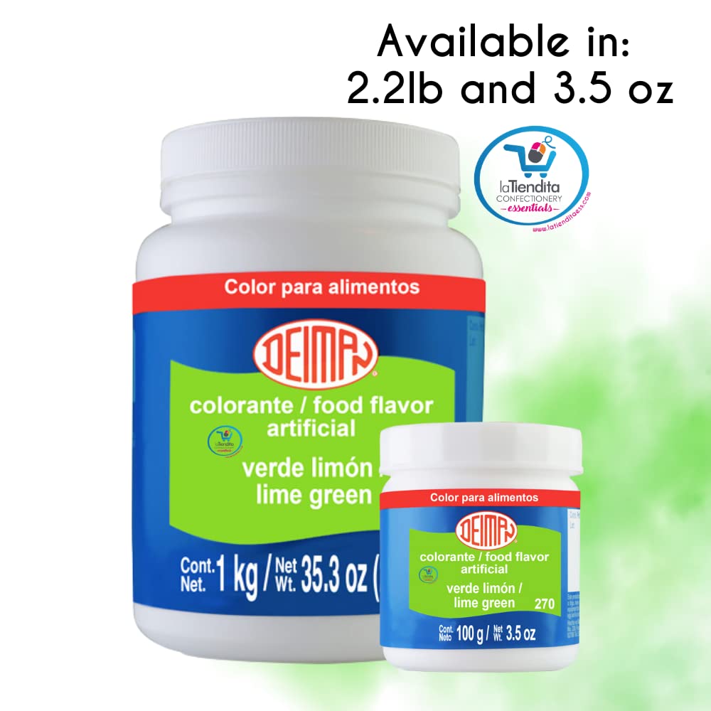 Deiman Artificial Food Color Lime Green 270 (3.5 Oz)