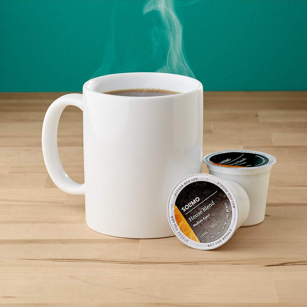Solimo Medium-Dark Roast Coffee Pods, House Blend, 100 Count, Compatible with Keurig 2.0 K-Cup malt-inspired