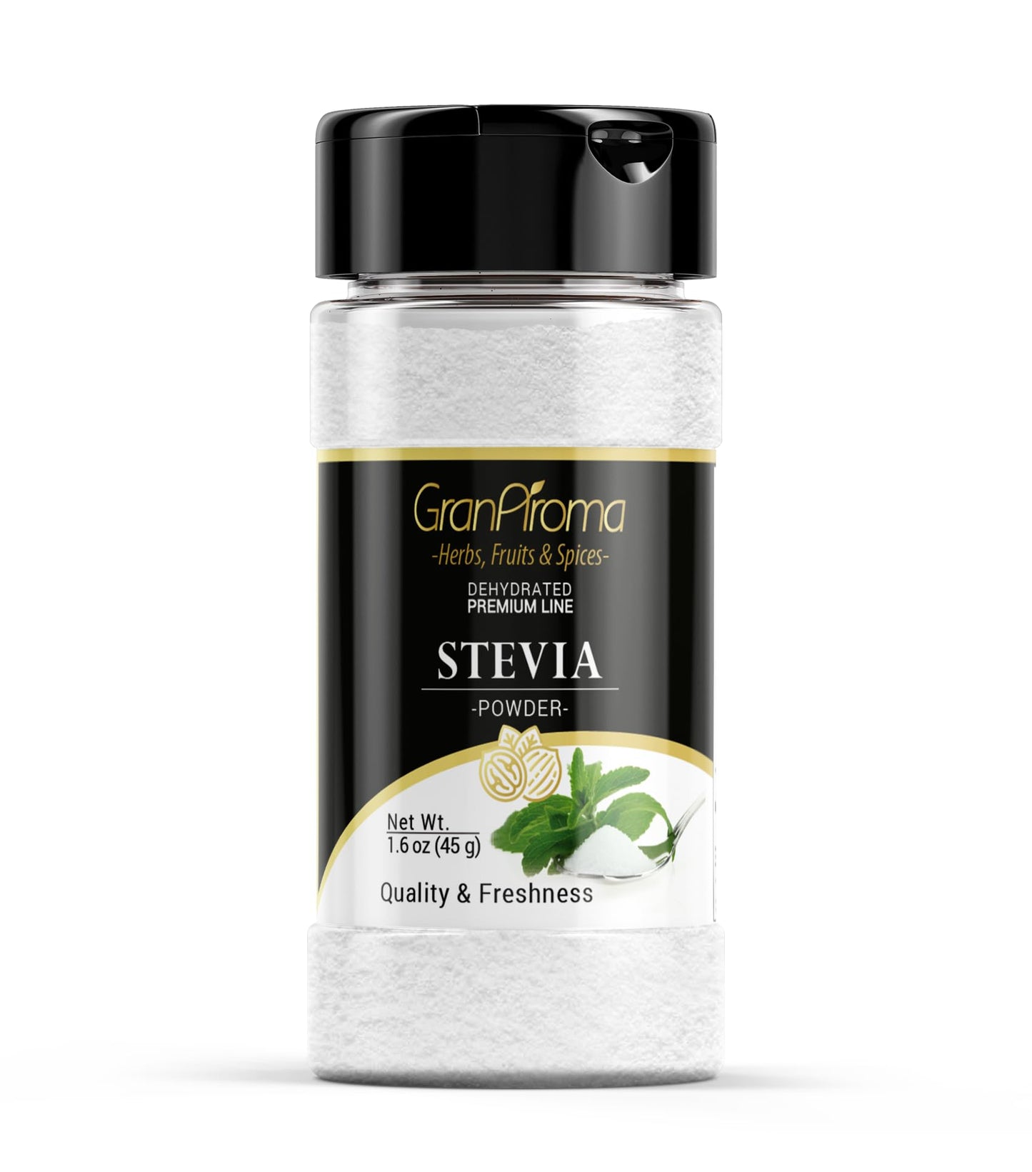 GranAroma Stevia Sweetener Powder, Versatile for Beverages & Goods, 1.6 Ounce