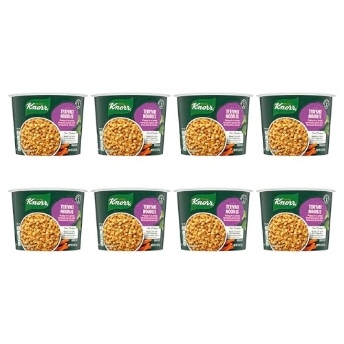 Knorr Pasta Cup Teriyaki Noodles 8 Ct For A Quick And Easy Meal, Made With 100% Real Vegetables & No Artificial Flavors Or Preservatives, 2.6 Oz