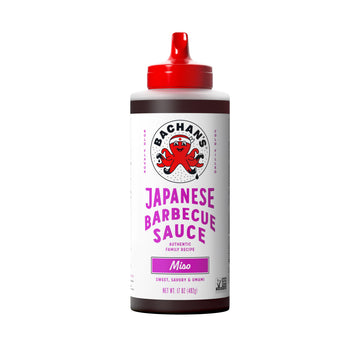 Bachans - Miso Japanese Barbecue Sauce, 17 Oz, Small Batch, Non GMO, No Preservatives, Vegan and BPA free. Condiment for Wings,