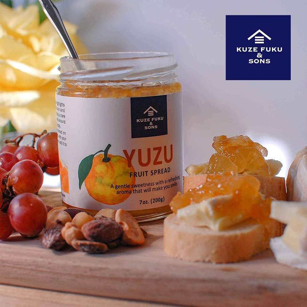 [Kuze Fuku & Sons] Yuzu Fruit Spread, Premium Japanese Citrus Marmalade, Natural Fruit Jam, No Artificial Additives (7 Oz /207.1