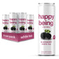Happy Being Organic Blackberry Citrus White Tea, Turmeric & Elderberry Infusion, 12oz, 4 Pack, Caffeine-Free, Low Calorie, Plant-Based