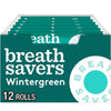 BREATH SAVERS Wintergreen Sugar Free Breath Mints Rolls, 0.75 oz (Pack of 12)