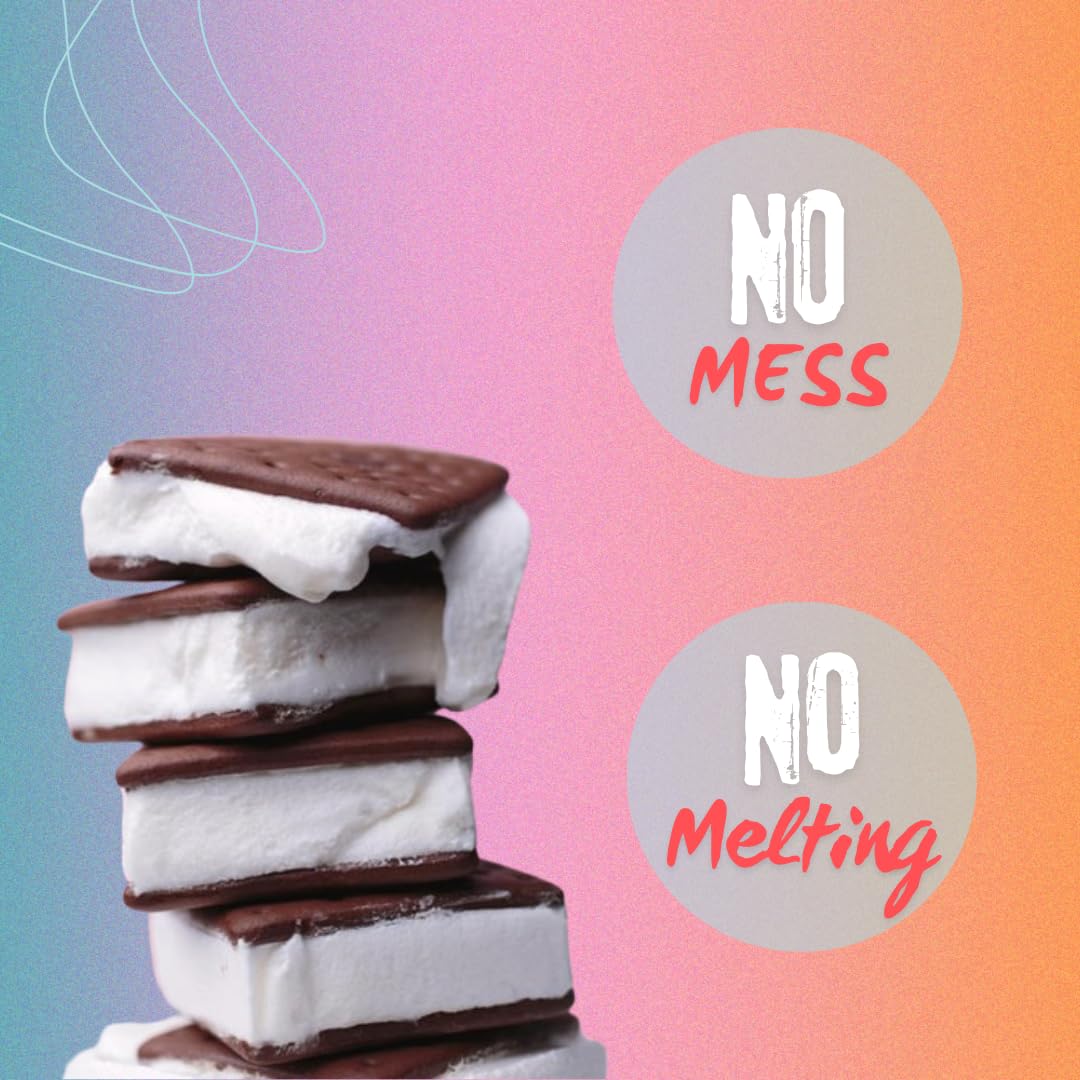 G-BOX Freeze Dried Ice Cream Sandwiches - Vanilla, 3 OZ, Air-tight Sealed Camping Food, NASA Space Dessert, Halloween Candy