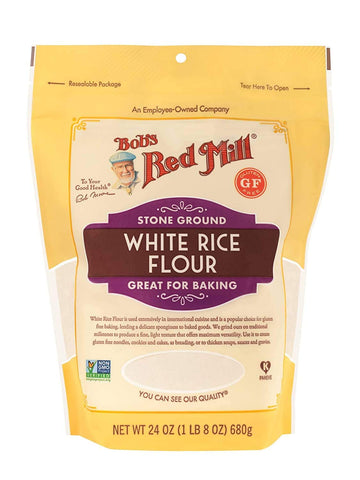Bob's Red Mill Gluten Free White Rice Flour, 24 Ounce (Pack of 3)