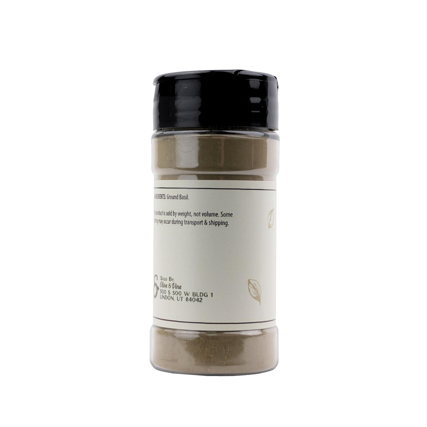 Olive & Vine Ground Basil, Herbaceous Flavor, Seasoning For Pasta, Soups, Salads, With Rich Tradition, Authentic Taste, For Glob
